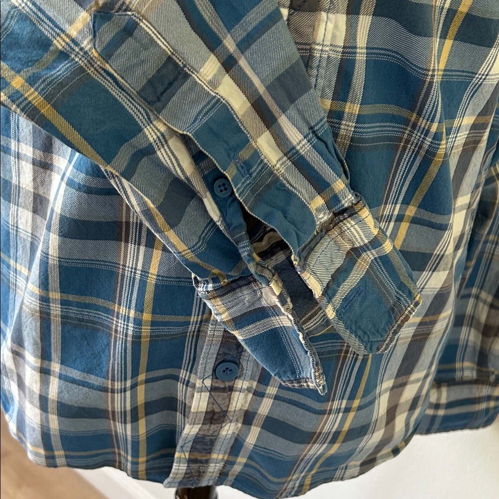 Superdry Blue and White Plaid Casual Shirt - Picture 5 of 12